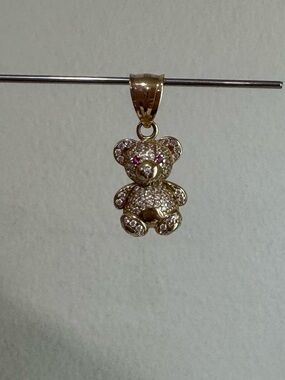 14k Gold Teddy Bear Pendant Necklace Charm - Women's Jewelry